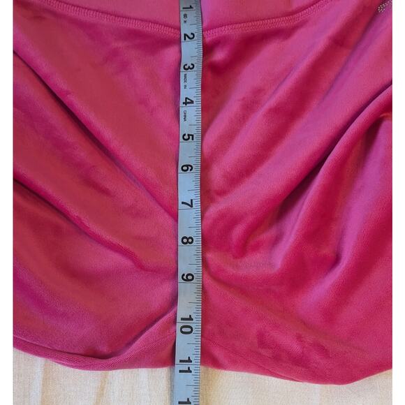 Juicy Couture Soft Velour Hot Pink Track Suit Jacket Pants Set Size Large - Picture 6 of 12